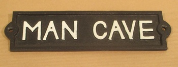 Gjutjärnsskylt: Man Cave